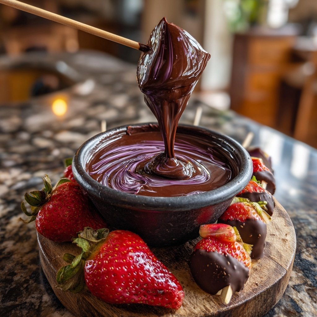 Lavendel Schokoladen Fondue
