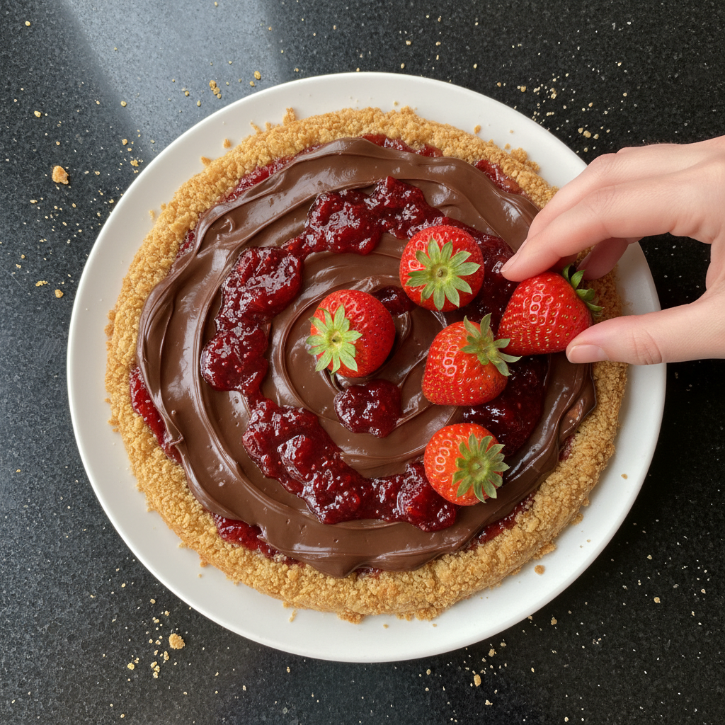 Erdbeer und Schokoladen Marmeladen Tarte