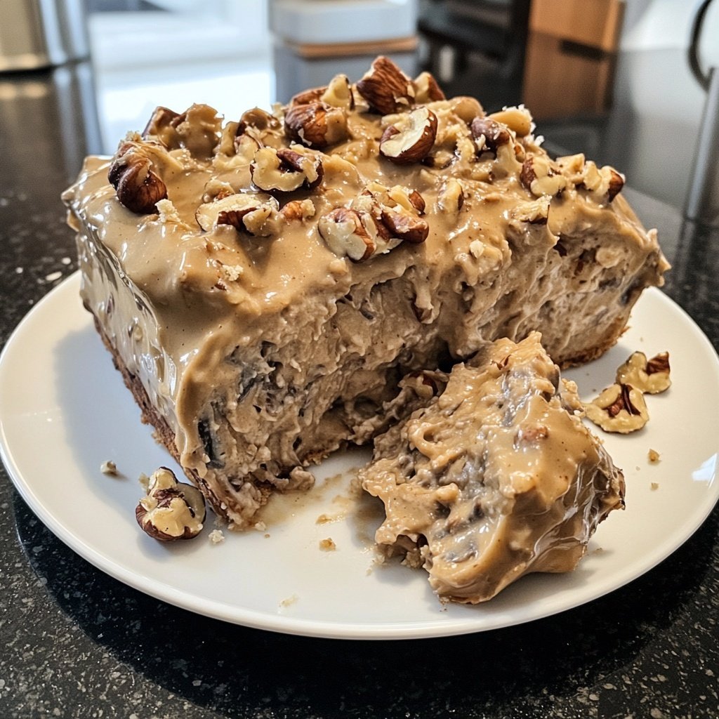 Vegetarischer Nussbraten mit Pilzrahmsauce