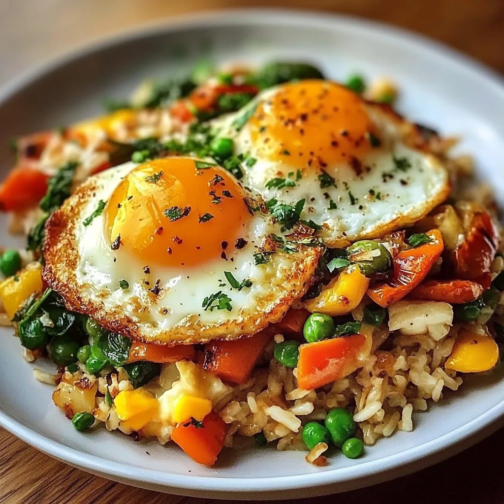 Gebratener Reis mit Gemüse und Ei