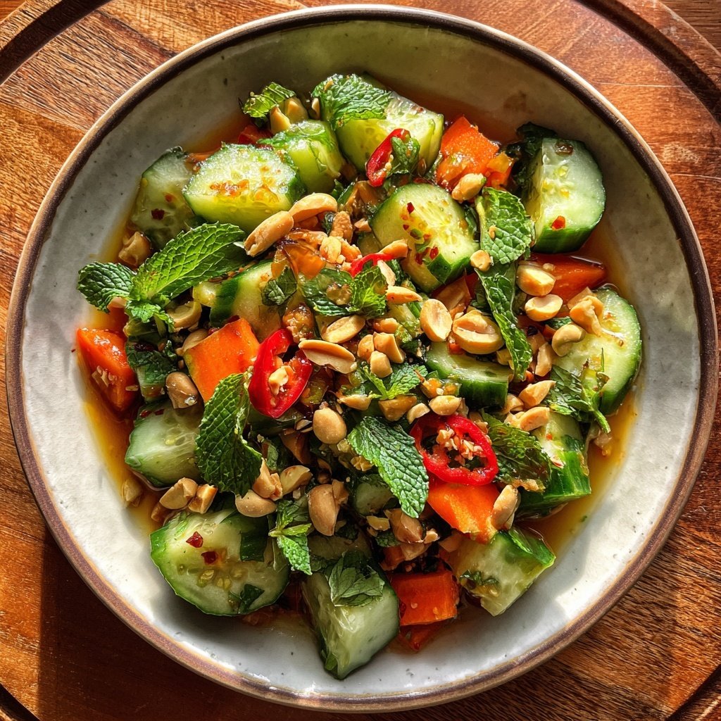 Thai Gurkensalat mit Erdnüssen