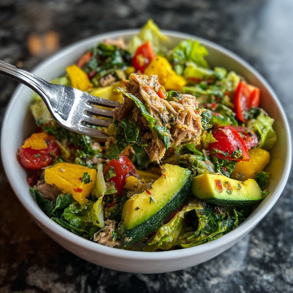 Winterreis Thunfisch Salat Gemüse