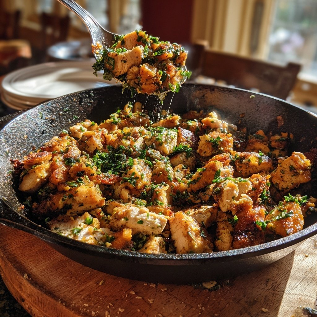 Gebratenes Putenfleisch mit frischen Kräutern