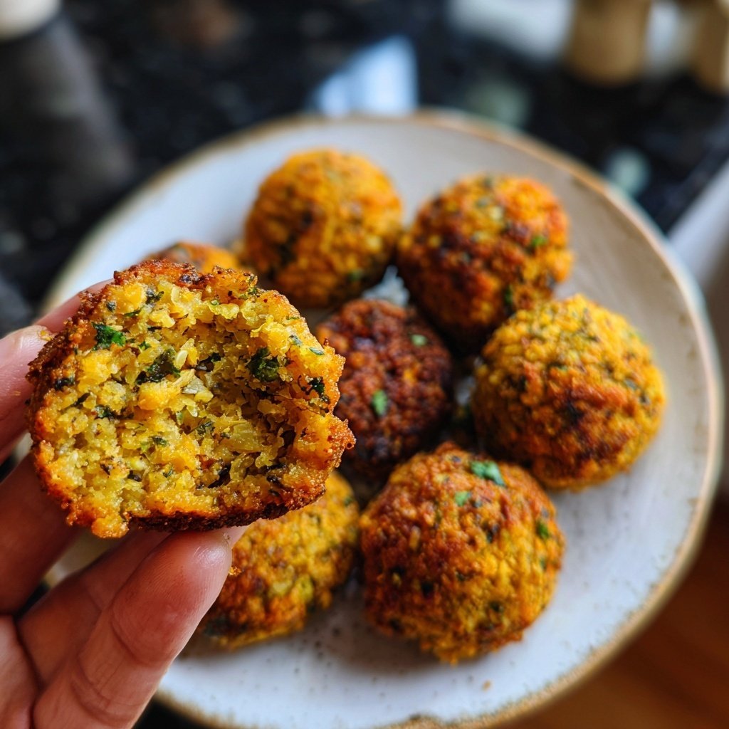 Curry-Blumenkohl-Reisbällchen