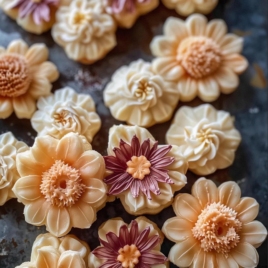 Marzipanblüten (Marzipan-Spritzgebäck)