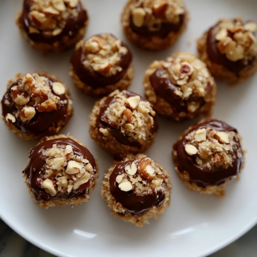 Knusprige Haselnussküsschen mit Nuss-Nougat-Füllung