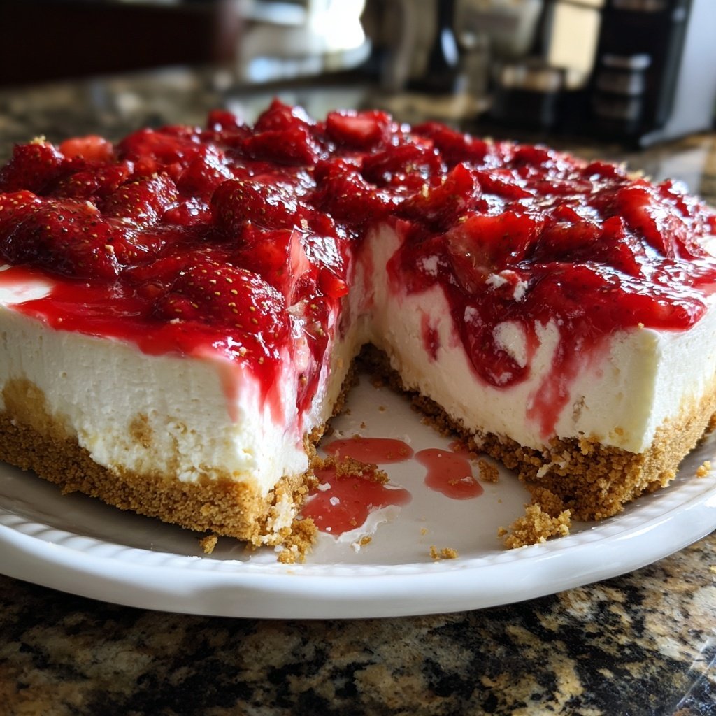 No-Bake Strawberry Cheesecake