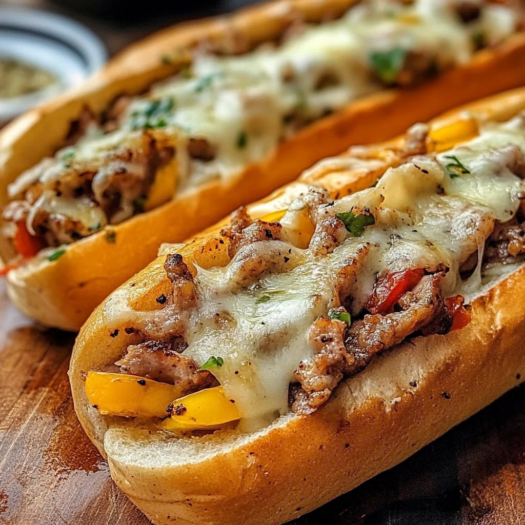 Hähnchen Cheesesteaks