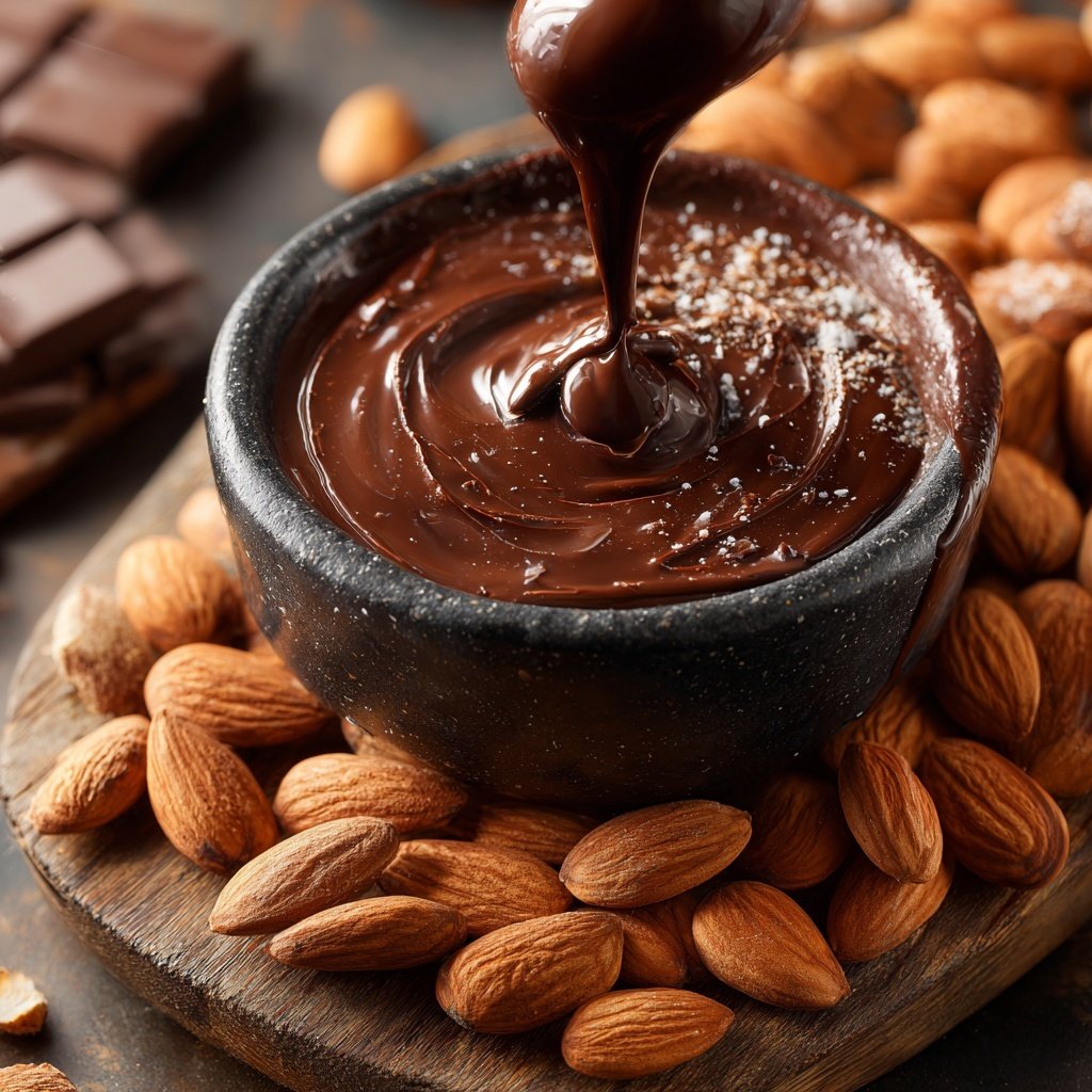 Schokoladen Ahorn Mandel Fondue