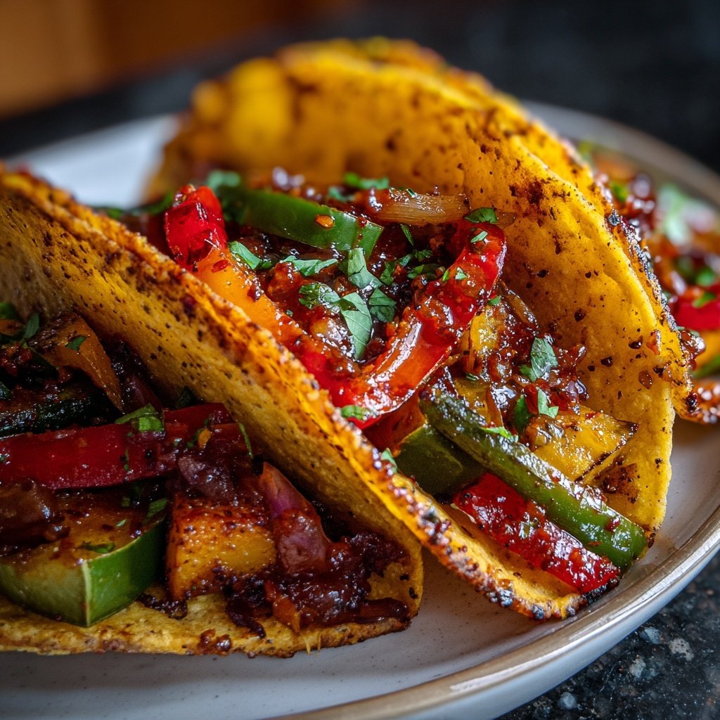Süß Scharfe Gemüse Tacos