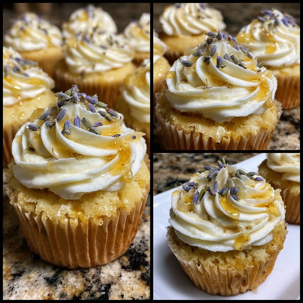 Lavendel Zitronen Cupcakes mit Honig