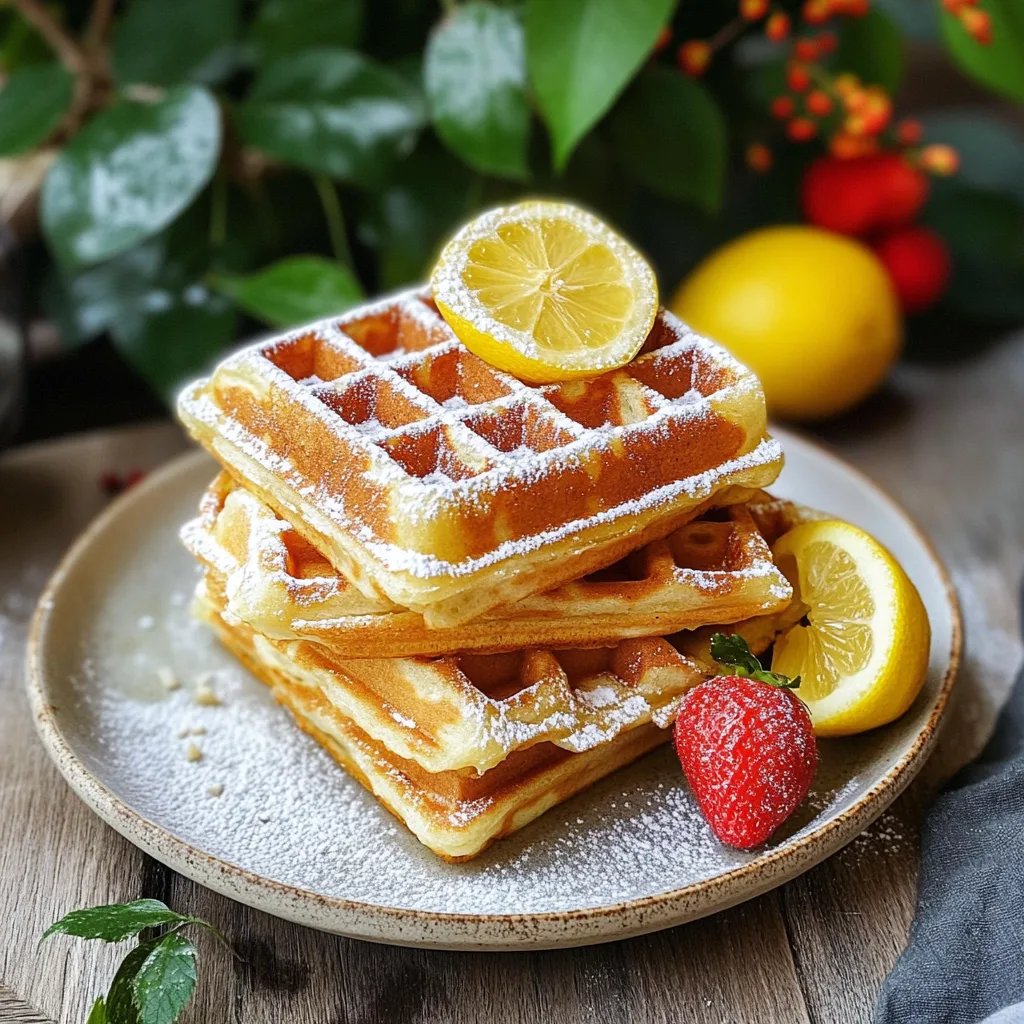 Zitronen-Quark-Waffeln
