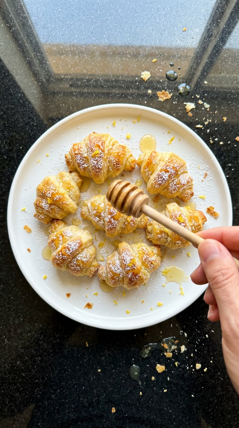 Honig Zitronen Croissant Häppchen​