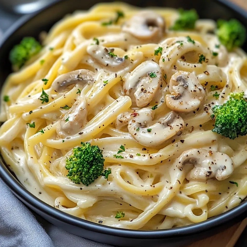 Cremige Hähnchen-Brokkoli-Pasta